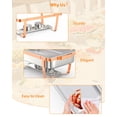thumbnail image 2 of Garvee Réchaud pour Buffet, Ensemble, 8 Qt, Jetable, Acier Inoxydable 201, 6 Paquets de Réchauds et Ensembles de Réchauffe-Buffet, 2 of 7