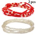thumbnail image 2 of 2PCS Women Waist Bead Chain Fashion Bead Body Chain Belly Chain for Beach, 2 of 10