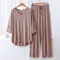 thumbnail image 1 of Weiqiqre Pyjamas pour Femmes Pyjamas Rafraîchissants Ensembles d'Été Assortis Manches Courtes Ensemble de Détente Femmes, 1 of 3