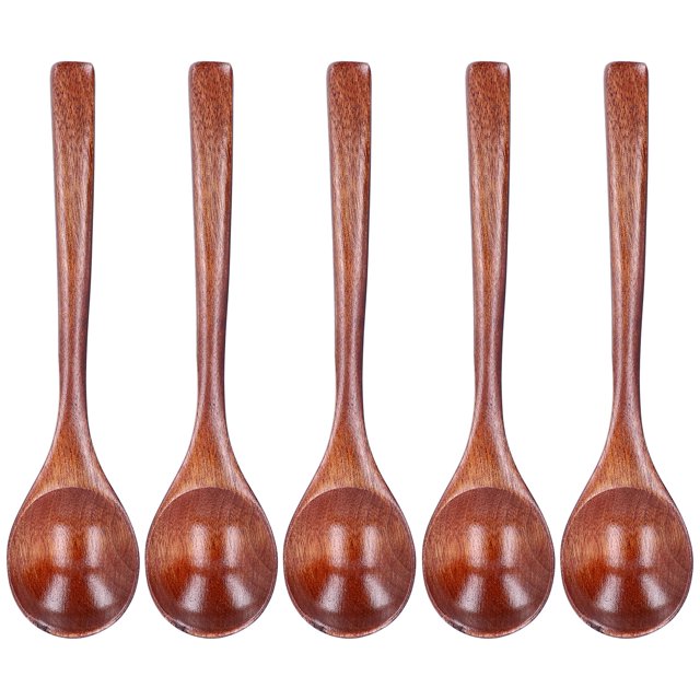Long Handle Spoon, Practical No Peculiar Smell Soup Spoon With 5pcs For Home For Family Or Friends