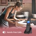 thumbnail image 4 of Yeacher Expandable Cordless Phone System with 3 Lines LCD Display Caller ID Support 5 Handsets, 4 of 8