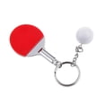 thumbnail image 3 of KLKCMS Porte-Clés Mode Mini Tennis de Table - Raquette de Pong Couleur Rouge Alliage Plastique, 3 of 5