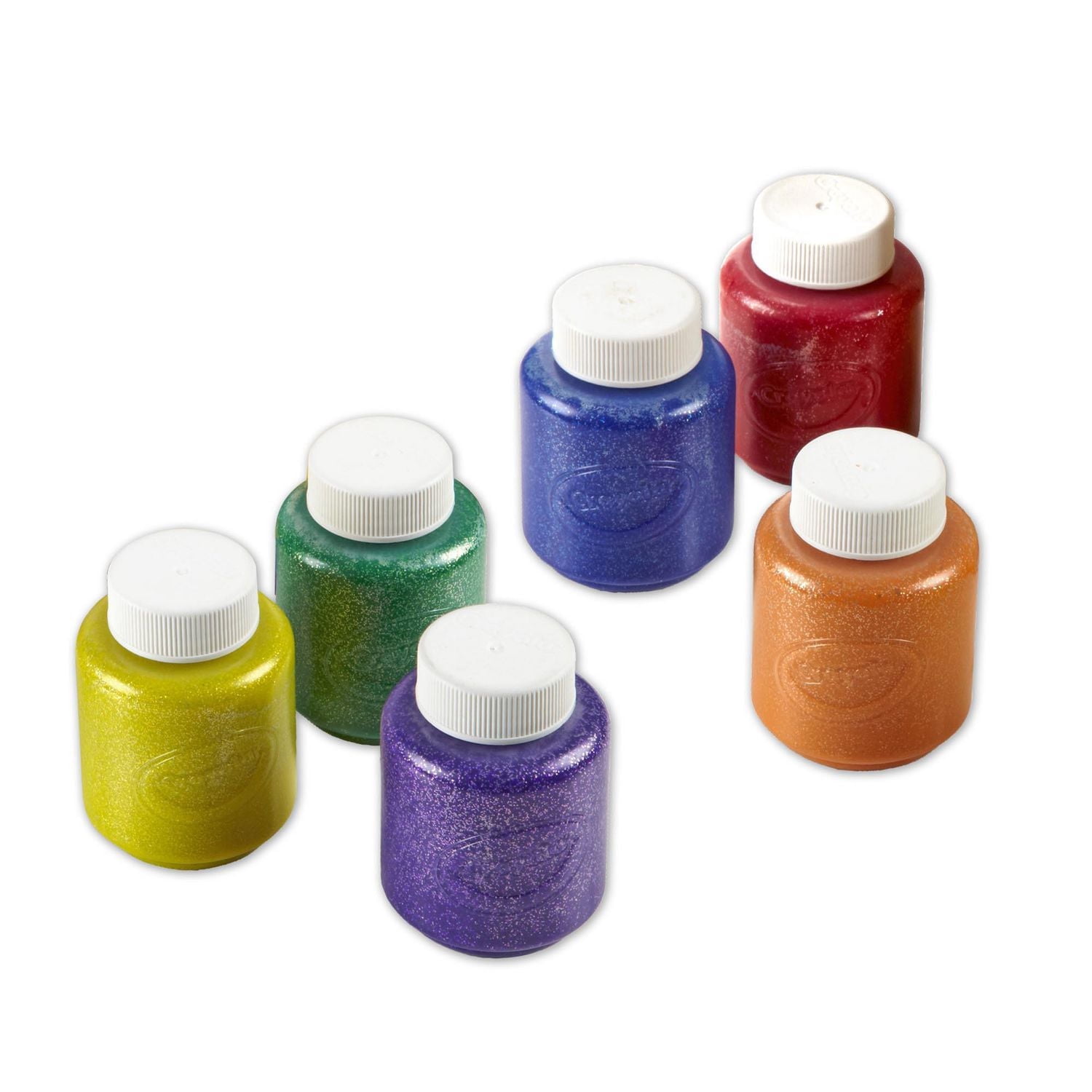 6 pots de peinture lavable, couleurs pailletées Crayola