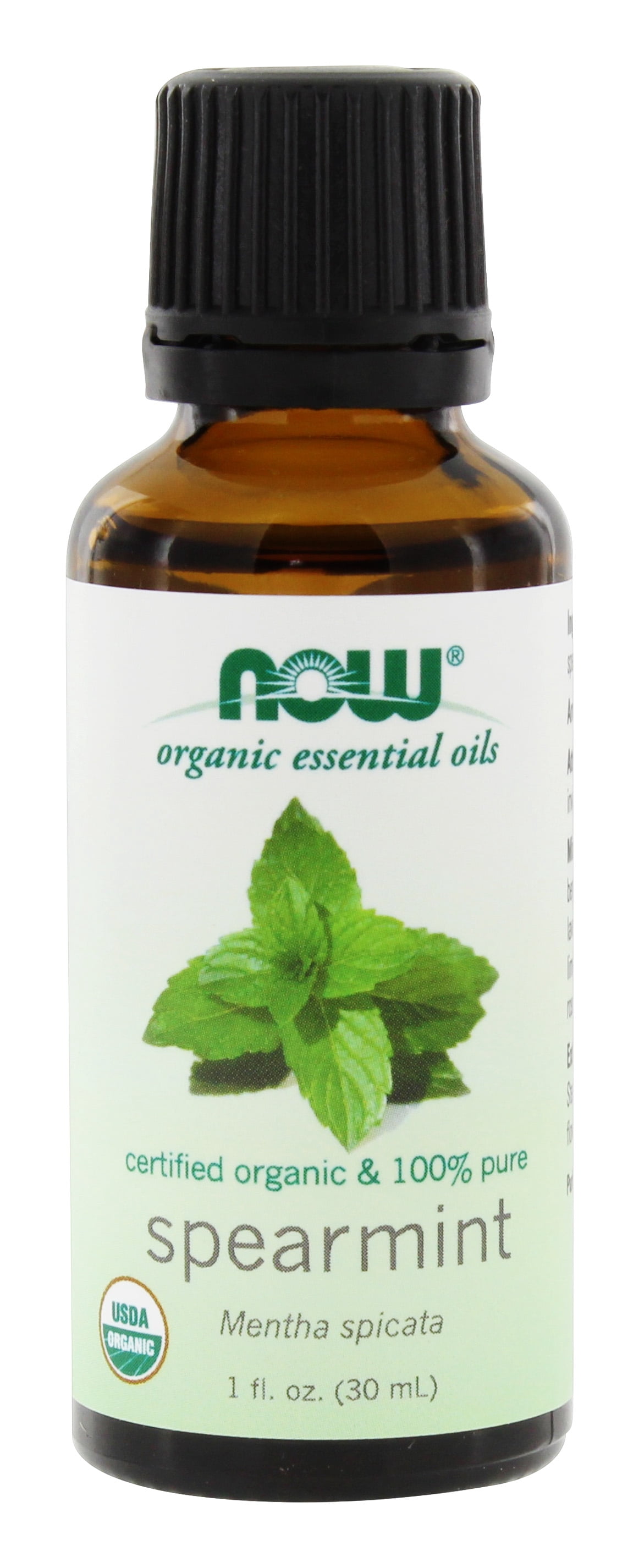NOW Foods - 100% Pure & Organic Essential Oil Spearmint - 1 fl. oz.