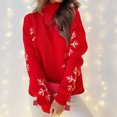 thumbnail image 1 of Dvkptbk Chandails de Noël pour Femmes Mode Femmes Chandail à Manches Longues Col Rond Décontracté Vêtements en Solde, 1 of 5