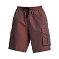 thumbnail image 1 of jsaierl Men's Drawstring Cargo Shorts Multi-Pocket Workwear Shorts Loose Fit Jogging Athletic Five-Inch Pants, 1 of 9