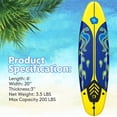 thumbnail image 2 of Patiojoy 6' Surfboard Inflation-free Long Surfing Board with Safety Leash Yellow, 2 of 10