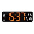 thumbnail image 1 of Wweixi Wall-mounted Dual Alarms LED Clocks Large Digital Display For Home Or Office Easy To Install white orange, 1 of 6