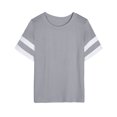 thumbnail image 3 of Chandails à Manches Courtes pour Femmes T-Shirts Surdimensionnés pour Femmes T-Shirts Amples Demi-Manches Col Rond Hauts Color Block Tuniques T-Shirts Surdimensionnés pour Femmes Hauts à Demi-Manches pour Femmes, 3 of 6