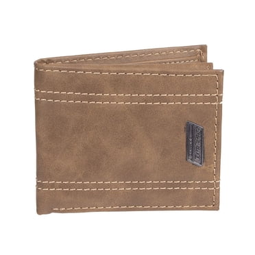 Genuine Dickies Men's Passcase Tan Leather Wallet