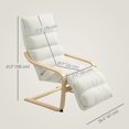thumbnail image 3 of HOMCOM Modern Accent Chair with Footrest, Upholstered Comfy Armchair, 3 of 10