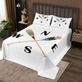 thumbnail image 2 of Erosebridal Paddle Compass Coverlet Set King, Rustic Lake House Farmhouse Bedding Set, Microfiber 3-Piece, 2 of 5