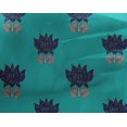 thumbnail image 4 of oneOone Georgette Viscose Fabric Leaves & Lotus Block Fabric Prints By Yard 42 Inch Wide, 4 of 4
