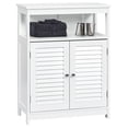 thumbnail image 1 of Costway Armoire de Rangement en Bois pour Salle de Bain avec Double Porte à Persiennes, 1 of 10