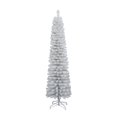 thumbnail image 4 of Holiday Time 7FT Pre-lit White Pencil Christmas Tree, 4 of 10