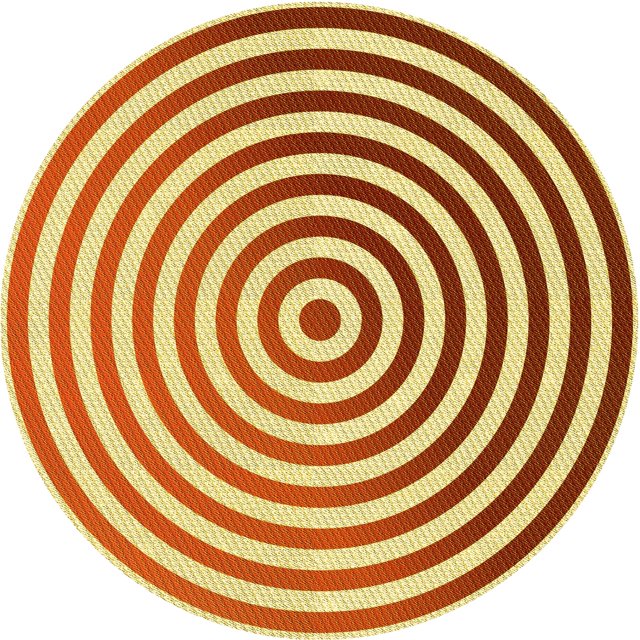 Ahgly Company Tapis d'Intérieur Ronds Lavables à la Machine, Style Transitionnel, Rouge Lave, 4 Pieds Rond