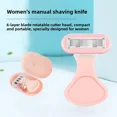 thumbnail image 3 of 6-Layer Blade Manual Razor for Women - Smooth Shaving for Underarms, Legs & Intimate Areas with Portable Shell-Shaped Storage Case - Domestic Brand, Travel-Friendly, Patent-Free Design (Blue), 3 of 4
