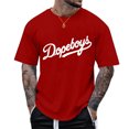 thumbnail image 4 of T-shirt à Manches Courtes pour Homme, Coupe Ample, Col Rond, Imprimé de Lettres, Décontracté et Populaire, 4 of 4