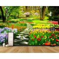 thumbnail image 3 of 3D Wallpaper Flower Garden Path SKU# WAL0205, 3 of 8