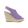 thumbnail image 3 of BLISSFUL STEP Sandales Compensées à Plateforme Espadrilles pour Femmes Violet 5,5, 3 of 7