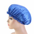 thumbnail image 2 of Imitation Silk Lace Round Cap Sleeping Cap Chemotherapy Cap Beauty And Hairdressing Cap Extra Large Reversible Adjustable Satin Cap Sleeping Curly Natural Hair, 2 of 6