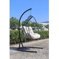 thumbnail image 1 of BERZONA Egg Swing, Swing Chair, Hanging Chair, w Black Steel Frame, Cushion Included, 1 of 6