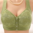 thumbnail image 2 of Lenpel Front Closure Bras for Women Wireless Lace Full Coverage Plus Size Pus up Bras Supportive Everyday Bralettes(Green,4X-Large), 2 of 7