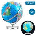 thumbnail image 1 of Gymax 13" Illuminated World Globe 720 Degree Rotating Education Cartography Map W/ LED, 1 of 10