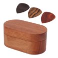 thumbnail image 3 of Wood Picks Case, Guitar Pick Set Flexible Wooden Gift Portable  For Guitarist For Banjo For Mandolin, 3 of 8