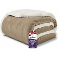 thumbnail image 1 of Beddora Luxury Flannel Sherpa Throw Blanket – 50” x 60” – Ultra-Soft & Warm – 450 GSM Plush Reversible Fleece – Cozy Winter Couch or Bed Blanket – Light Grey, 1 of 7