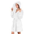 thumbnail image 1 of EQWLJWE Fleece Spa Robes for Women Plus Hooded Fleece Robe Short Plush Robes for Womens with Hood Soft Warm Spa Bathrobe Robes for Women Plush with Hood, 1 of 8