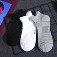 thumbnail image 3 of Socks Solid Color Thickening Men Running Football Basketball Short Socks for Sports, 3 of 13