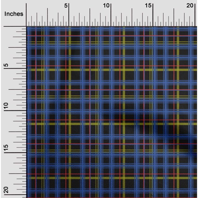 oneOone Cotton Poplin Fabric Madras Check Printed Craft Fabric BTY 42 Inch Wide