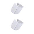 thumbnail image 1 of QualitChoice Simple Design Solid Color False Collar Formal Fashion Chiffon Fake Half Shirt Decorative Detachable Lapel Clothing Decor White Round 2PCS, 1 of 6