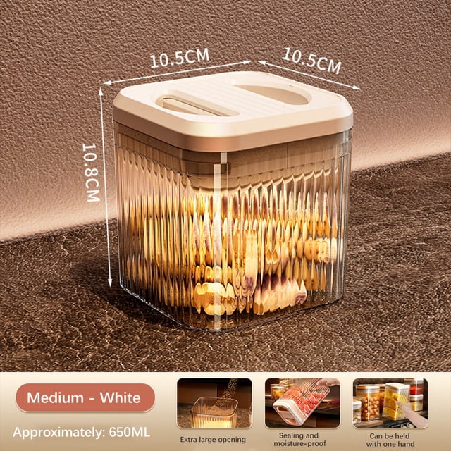 Wzzjkit Contenants de Céréales Rangement, Réservoir Scellé à Pression Rangement de Cuisine Réservoir de Qualité Alimentaire Boîte de Rangement de Grains en Plastique, Contenant de Rangement pour Riz