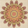 thumbnail image 1 of Ahgly Company Tapis d'Intérieur Lavable en Machine Carré Transitionnel Marron Or, 4 Pieds Carré, 1 of 7