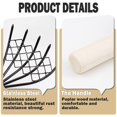 thumbnail image 4 of Ynlkorvg Seafood Rake With Mesh Net 10.24in High Rake Clamming Rake 5 Tine Beach Rake Clamming Equipment For Clam Digging Clam Rake Digging Seafood Rake, 4 of 8