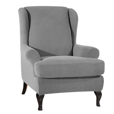 Mistaha Housses de Sofa Fauteuil à Oreilles Tissu Élastique Housse Extensible pour Canapé Polyester Spandex Protecteur de Meuble (Léger