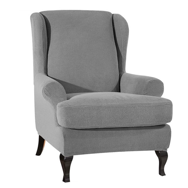 Yeacher Sofa Covers Wing Chair Elastic Fabric Stretch Couch Slipcover Polyester Spandex Furniture Protector (Light