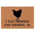 thumbnail image 1 of Hbdhejl Tapis de Porte Drôle de Poulet de Noël Antidérapant Tapis de Porte Sale pour Entrée Porte d'Entrée Extérieure Tapis de Porche avec Antidérapant Polyester Tapis de Sol de Noël Drôle, 1 of 6
