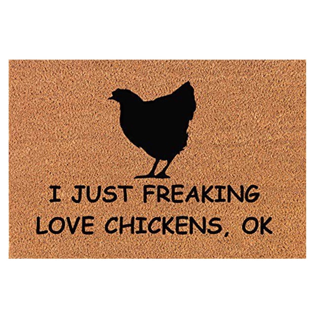 Hbdhejl Tapis de Porte Drôle de Poulet de Noël Antidérapant Tapis de Porte Sale pour Entrée Porte d'Entrée Extérieure Tapis de Porche avec Antidérapant Polyester Tapis de Sol de Noël Drôle