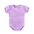 thumbnail image 1 of Baby Girl Summer Dress Short Sleeve Romper Off Shoulder 95% Polyester 5% Spandex, 1 of 7