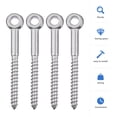 thumbnail image 3 of SHISUYAN 6Pcs Stainless Steel Eye Screws Heavy Duty Eye Screws Thread Eye Bolts, 3 of 8