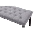 thumbnail image 2 of Cabara Tufted Fabric Bench (Gray), 2 of 3