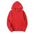 thumbnail image 1 of YONGHS Men's Loose Fit Sweatshirt Casual Pullover Hoodie with Pocket Red XL, 1 of 3