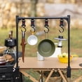 thumbnail image 4 of Accessoires pour Gril d'Extérieur Portable en Alliage d'Aluminium, Support Suspendu de Table avec Crochets et Tablette, Plateforme 12,6 Po, 4 of 6