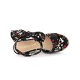 thumbnail image 4 of BLISSFUL STEP Chaussures pour Femmes Sandales Compensées Espadrilles à Plateforme à Bride Arrière à Imprimé Floral avec Nœud Noir 10, 4 of 7