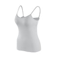 thumbnail image 4 of Timegard Camisoles pour Femmes 2 Pcs avec Soutien-Gorge Intégré Col Rond Bretelles Spaghetti Ajustées Douces Maillots de Corps Décontractés Hauts de Pyjama, 4 of 5