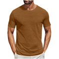 thumbnail image 1 of Besolor T-Shirt d'Été pour Homme à Manches Courtes, Col Rond Classique, T-Shirts Décontractés, Couleur Unie, Hauts Basiques, 1 of 5