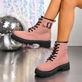 thumbnail image 4 of Kyusrd Bottes Courtes pour Femmes Mode Bottes Mi-Mollet pour Femmes Décontractées Bout Rond Bottes Confortables Chaussures Décontractées, 4 of 9